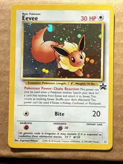 Eevee 11 Promo Holo Pokemon Card Jr Rally Black Star ⭐ Awesome Vintage Pokemon - Image 1