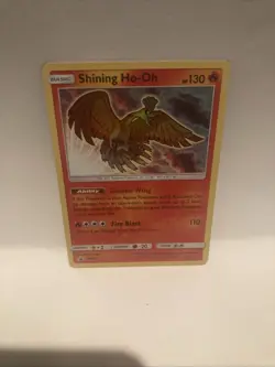 Pokemon TCG Shining Ho-Oh SM70 Black Star Promo LP - Image 1