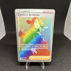 Pokemon Cynthia's Ambition Secret Rare Full Art Holo Trainer Swsh09 178/172 - Image 1