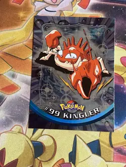 Kingler #99 Topps Blue Label TV Animation Edition Holo Pokemon 1999 NM - Image 1