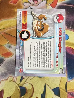 Kingler #99 Topps Blue Label TV Animation Edition Holo Pokemon 1999 NM - Image 2