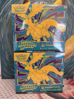2X Pokemon TCG: Mega Evolution Ascended Heroes Pokemon Center ETB - NEW SEALED - Image 1