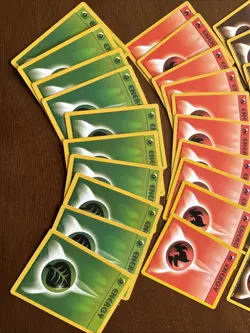 Pokemon TCG Vintage Lot Fighting Fire & Grass Energy Base Set 10 Of Each - Image 3