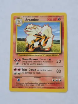 #23/102 Arcanine Normal Uncommon - Pokemon TCG Base Set Vintage LP - Image 1