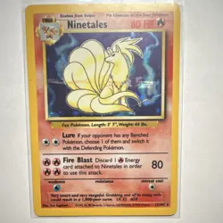 Pokemon Ninetales Base Set Holo Rare 12/102 English 1999 - Image 1