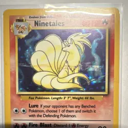 Pokemon Ninetales Base Set Holo Rare 12/102 English 1999 - Image 3