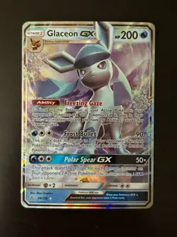 Pokemon TCG Full Art Glaceon GX Ultra Rare Holo Ultra Prism 39/156 - Image 1