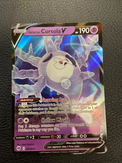 2x Pokemon Champions Path Galarian Cursola V 021/073 Ultra Rare Holo NM/M - Image 1