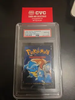 1999 Pokemon Base Set Booster Pack 1st Edition Spanish Blastoise PSA 10 GEM MINT - Image 1