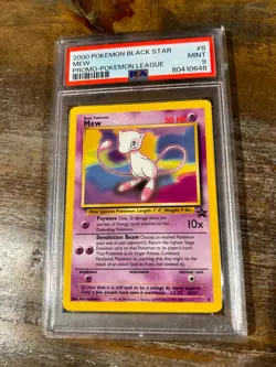 Pokemon 2000 Black Star Promo Pokemon League MEW #8 PSA 9 Mint RARE 4 - Image 1