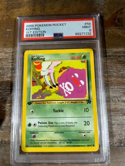 POKEMON 2000 Rocket KOFFING 1st Edition #58 PSA 9 Mint RARE - Image 1