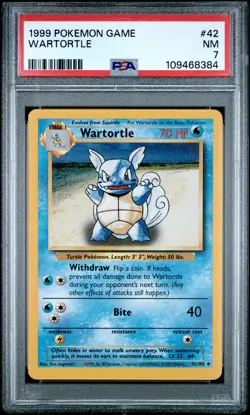 Wartortle 1999 Pokemon Game #42 PSA 7 NEW SLAB - Image 1