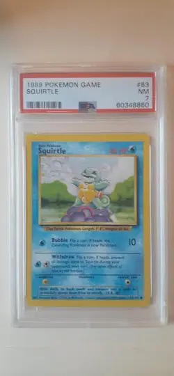 Pokemon TCG Squirtle Base Set 63/102 Regular Unlimited Common - Image 1