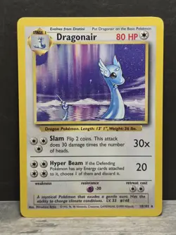 Pokemon TCG Dragonair 18/102 Base Set Non-Holo Rare Unlimited Vintage 1999 - Image 1