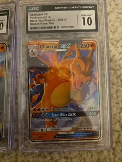 Pokemon TCG Charizard GX CGC 10 Black Star Promos & Hidden Fates - Image 3