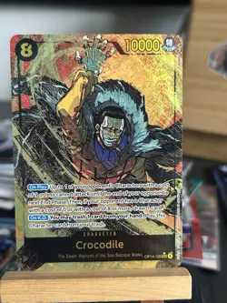 Crocodile OP14-120 Alternate Art The Azure Sea's Seven Sec One Piece Alt Secret - Image 1