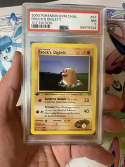 2000 POKEMON GYM CHALLENGE 67 BROCK'S DIGLETT 1ST EDITION - PSA 7 card # 67 - Image 1