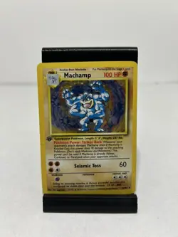 Pokemon TCG 1999 Base Set Machamp Holo 8/102 - 1st Edition Holographic Card! - Image 1