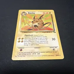 Pokemon TCG Raichu Fossil Card 29/62 1999 Base Set Rare Non-Holo Vintage WOTC - Image 3