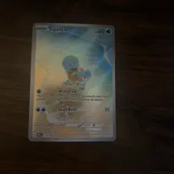 Pokemon TCG Squirtle 170/165 Scarlet & Violet 151 Illustration Rare Holo Card - Image 1