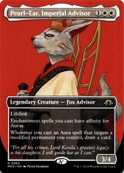 MTG Pearl-Ear, Imperial Advisor Borderless (363) | NM | Modern Horizons 3 {MH3} - Image 1