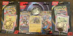 Lot of Factory Sealed Pokemon blister: NEW Promo & 4 Booster packs - Image 1