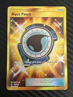Pokemon TCG Aqua Patch Sun & Moon: Guardians Rising 161/145 Holo Secret Rare NM - Image 1
