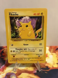 Pokemon TCG Card - Pikachu 58/102 LP Yellow Cheeks Base Set WOTC 1999 - Image 2