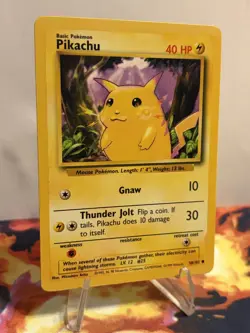 Pokemon TCG Card - Pikachu 58/102 LP Yellow Cheeks Base Set WOTC 1999 - Image 3