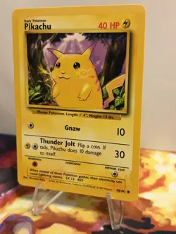 Pokemon TCG Card - Pikachu 58/102 LP Yellow Cheeks Base Set WOTC 1999 - Image 4