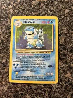 Pokemon 1999 Base Set Blastoise Holo Rare 2/102 Fair Condition - Image 1