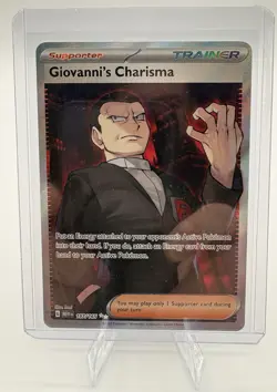 Giovanni's Charisma SR 197/165 Ultra Rare Pokemon Scarlet & Violet 151 - Image 3