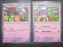 Pokemon TCG Drifloon 005 & Drifblim 006 Black Star Blister Promo Mega Evolution - Image 1
