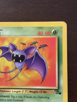 Pokemon TCG Zubat Fossil 57/62 1st Edition Basic Common 40 HP English 1999 - Image 4