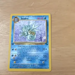 Pokemon TCG Seadra Fossil 42/62 Uncommon 1st Edition Stage 1 60 HP English 1999 - Image 1