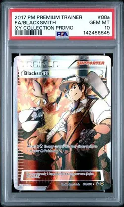 2017 POKEMON PREMIUM TRAINER XY COLLECTION PROMO #88a Full Art BLACKSMITH PSA 10 - Image 1
