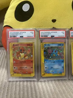 2002 POKEMON JAPANESE MCDONALD'S CHARMANDER SQUIRTLE & PIKACHU SEQUENTIAL PSA 1 - Image 3