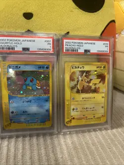 2002 POKEMON JAPANESE MCDONALD'S CHARMANDER SQUIRTLE & PIKACHU SEQUENTIAL PSA 1 - Image 5