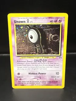 Pokemon TCG - Unown A - 14/75 - Rare - Holo - Neo Discovery - Image 2