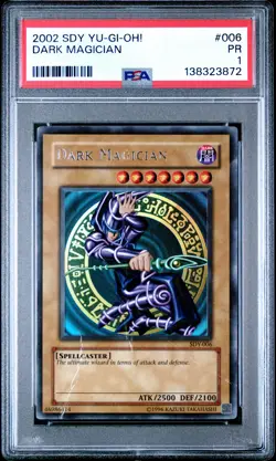 2002 YU-GI-OH! STARTER DECK: YUGI #006 DARK MAGICIAN PSA 1 - Image 1