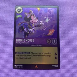 Lorcana Whispers in the Well - Minnie Mouse - Amethyst Champion 35/204 COLD FOIL - Image 1