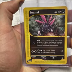 Sneasel 110/147 Common Pokemon Aquapolis Vintage WOTC E Series LP+ 2003 Vtg Card - Image 1