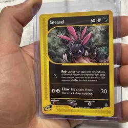 Sneasel 110/147 Common Pokemon Aquapolis Vintage WOTC E Series LP+ 2003 Vtg Card - Image 2