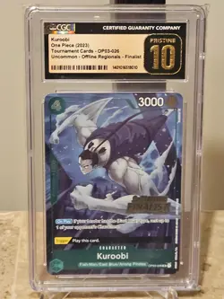 2023 Kuroobi Offline Regional Finalist English One Piece Card CGC Pristine 10 - Image 1