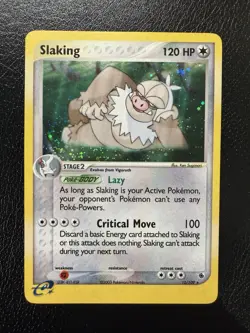 Pokemon TCG Slaking 12/109 EX Ruby & Sapphire Rare Card NM-LP Condition - Image 1