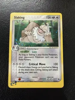 Pokemon TCG Slaking 12/109 EX Ruby & Sapphire Rare Card NM-LP Condition - Image 2