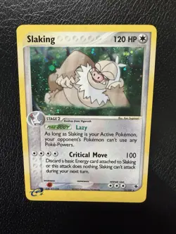 Pokemon TCG Slaking 12/109 EX Ruby & Sapphire Rare Card NM-LP Condition - Image 3