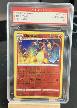 CHARIZARD #025/185 RARE FOIL Pokemon 2020 Card GRADED 10 MINT TCG CCG - Image 1