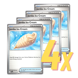 4x Jumbo Ice Cream PLAYSET Trainer Cards x4 PFL 091/094 NM Pokemon TCG FAST SHIP - Image 1