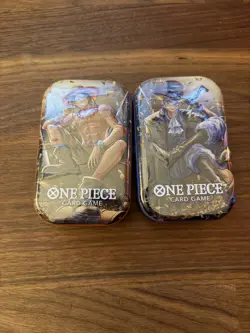 One Piece Card Mini-Tin Pack Set Vol.2 New Sealed.Includes Ace and Sabo Tins - Image 1